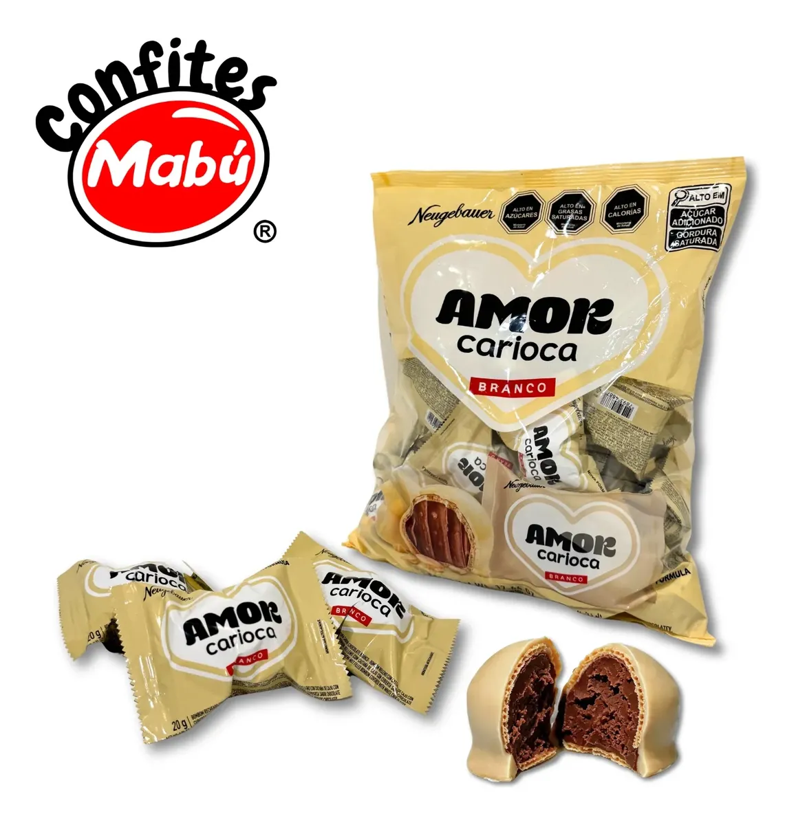 Bombon Amor Carioca Blanco - Bolsa Con 25 Unidades