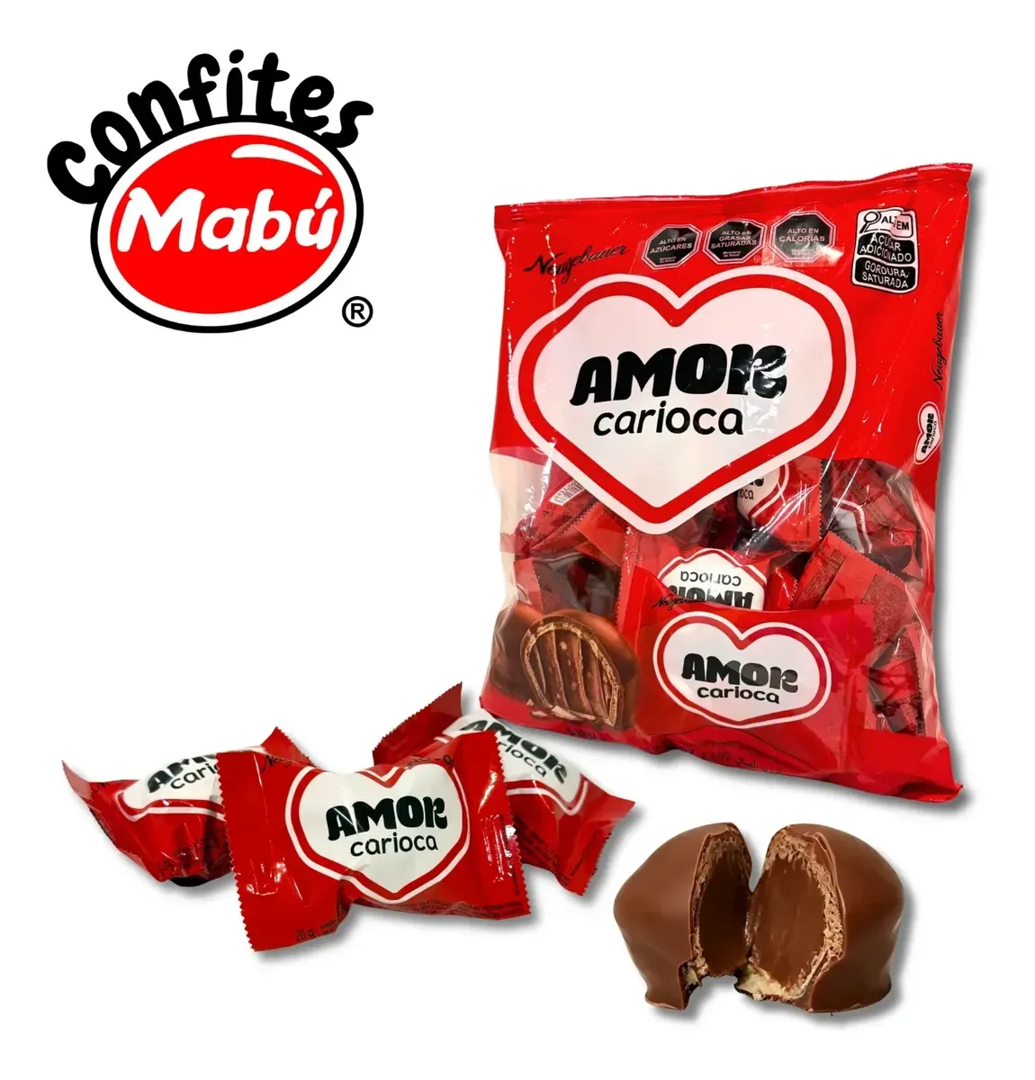 Bombon Amor Carioca al Leche - Bolsa Con 25 Unidades