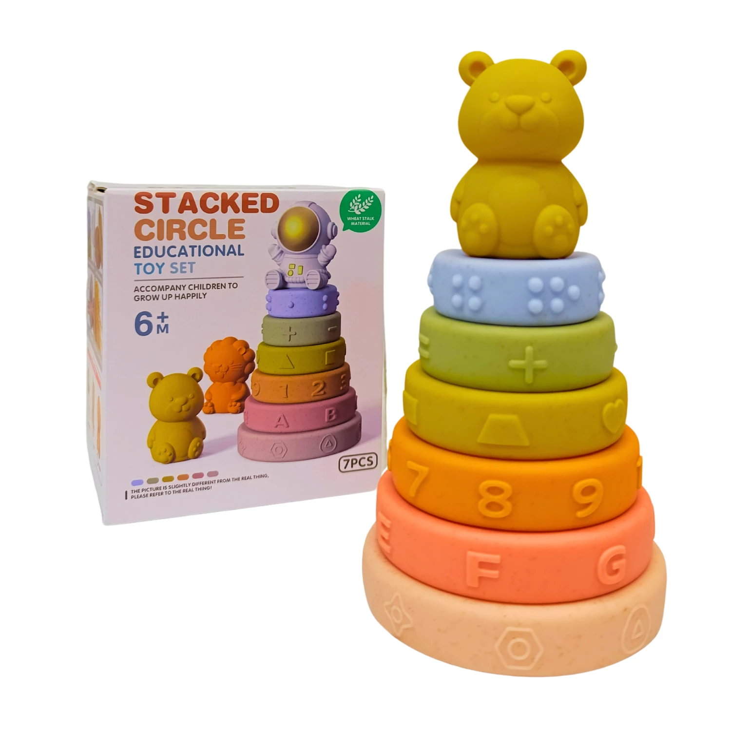 Torre de Hanoi de Silicona para Bebés (Categoría: 6 Meses o +)