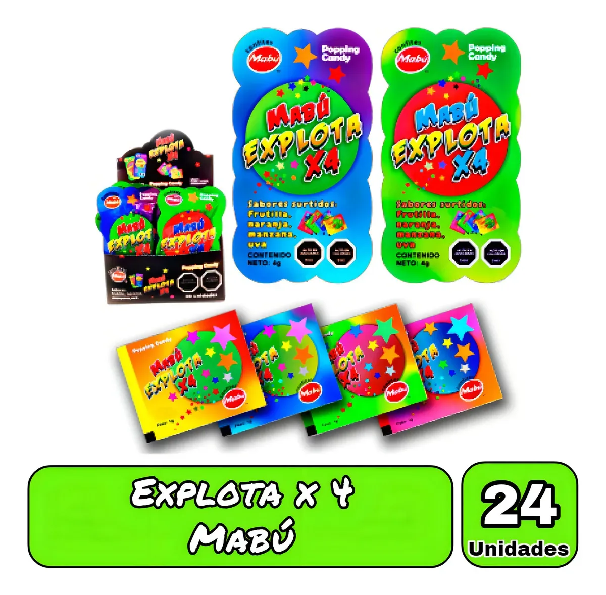 Paleta Mabu Explota x 4 - Display Con 24 Un