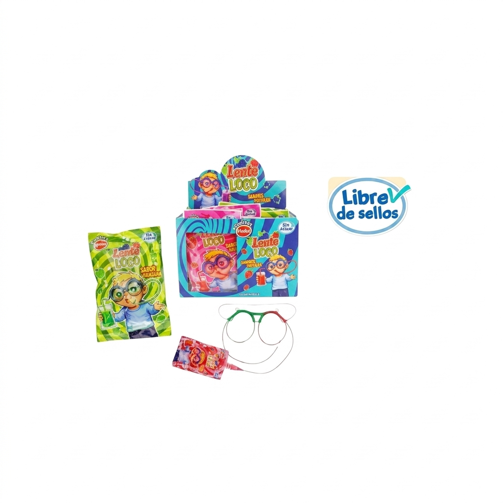 Candy Lente Loco Sin Azucar - Mabu - Display Con 20 Unidades