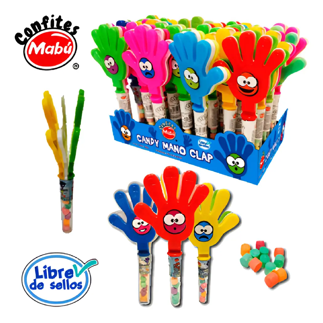 Candy Caramelo Sin Azúcar Mano Clap (Display Con 20 Unidades) - Mabu