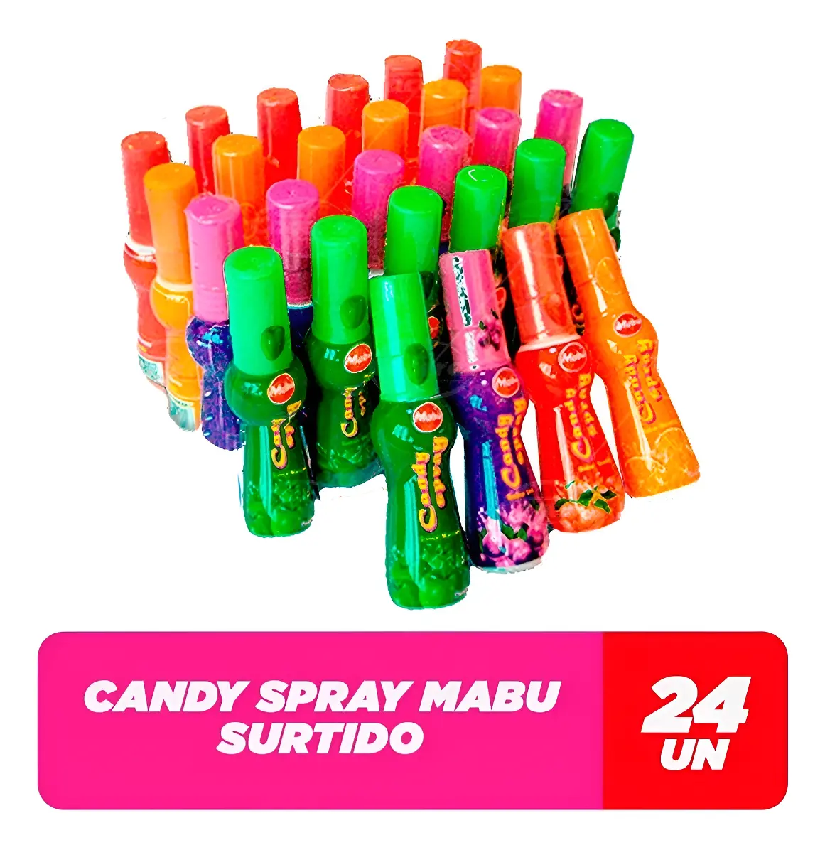 Candy Spray Sabores Surtidos (Libre de Sellos) - Mabu - Display Con 24 Unidades