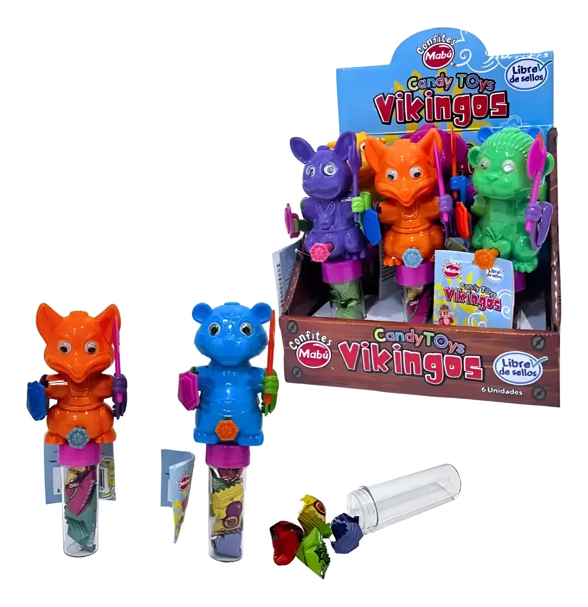 Candy Vikingos (Libre de Sellos) - Mabu - Display Con 6 Unidades