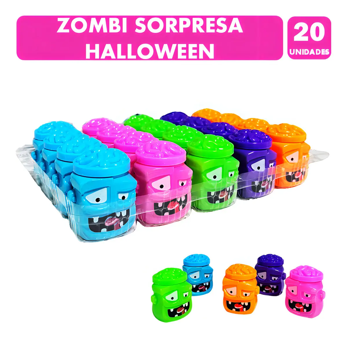 Caramelos Zombi Sorpresa Sin Azúcar (Caja Con 20 Unidades) - Mabu