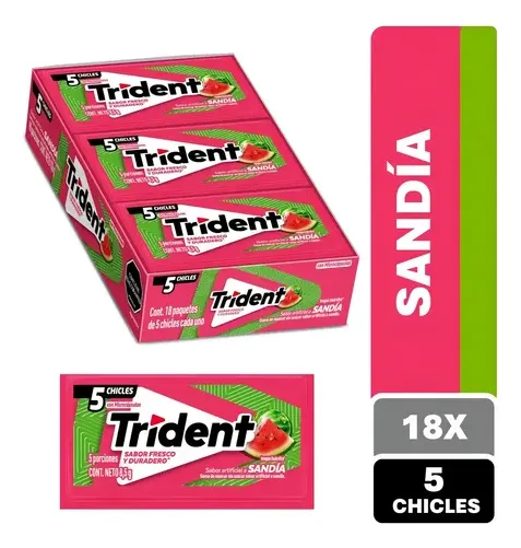 Chicle Trident Sandia - Display Con 18 Unidades