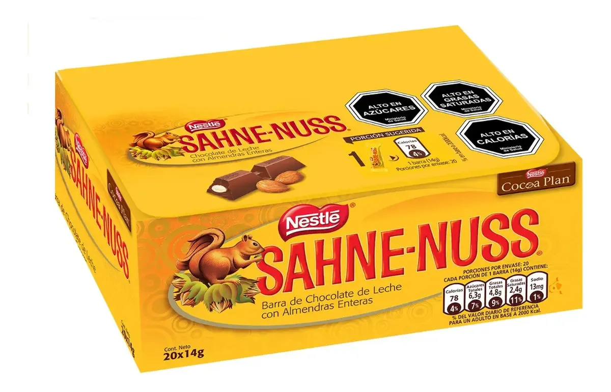 Chocolate Sahne Nuss Mini - Caja Con 20 Unidades