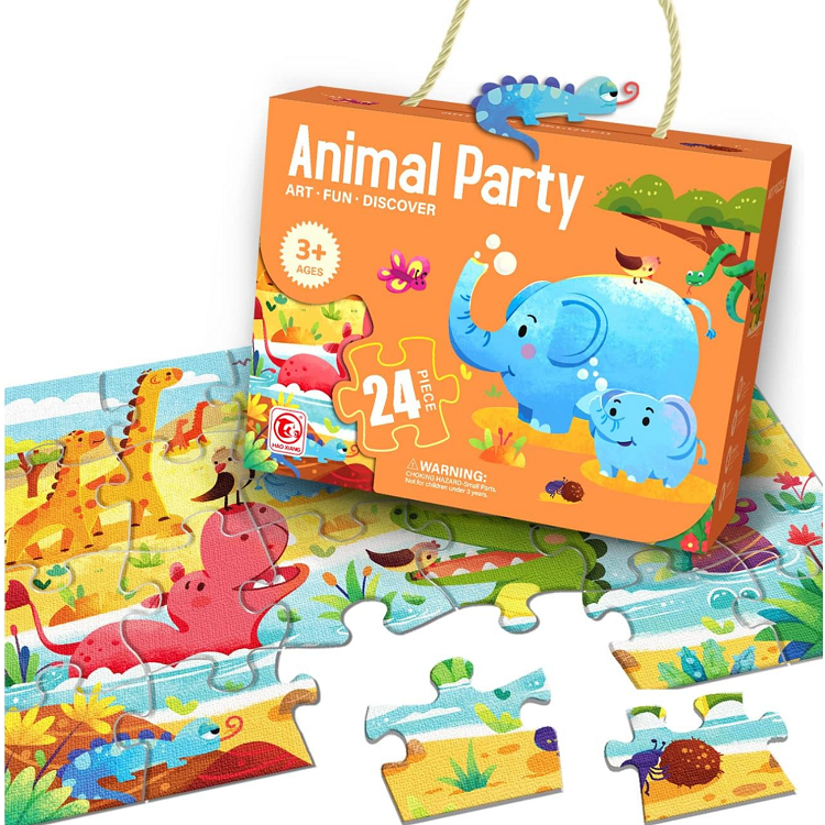 Fiesta de Animales – Rompecabezas de 24pcs (Categoría: 3 Años o +)