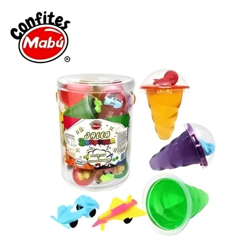 Jalea Sorpresa Sabor Frutal - Mabu - Display Con 30 Unidades