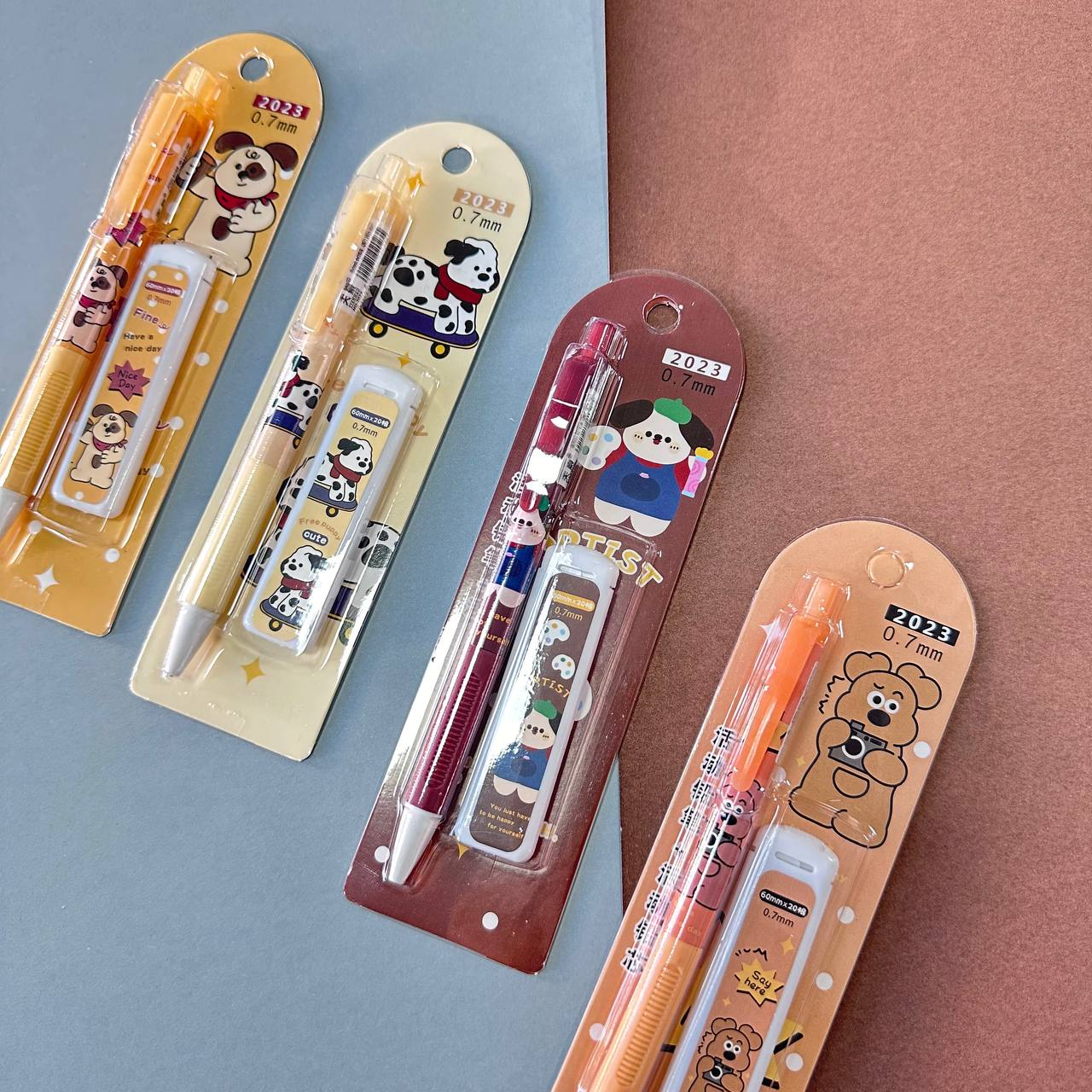 Set de Portaminas con Diseño de Perritos  (Bolsa Con 6 Sets)
