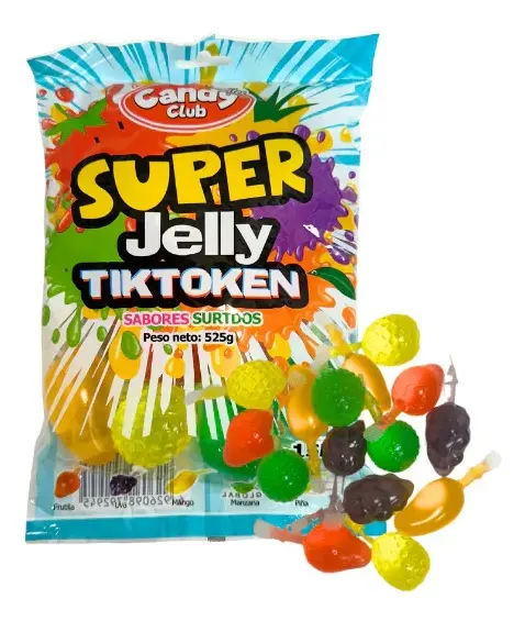 Candy Super Jelly Tiktoken - Sin Azúcar - Bolsa C/ 15 Unidades