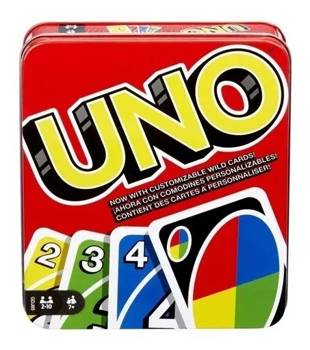 Set De Juego De Cartas UNO Deluxe C/ Estuche Metálico (Categoría: 7 Años o + )