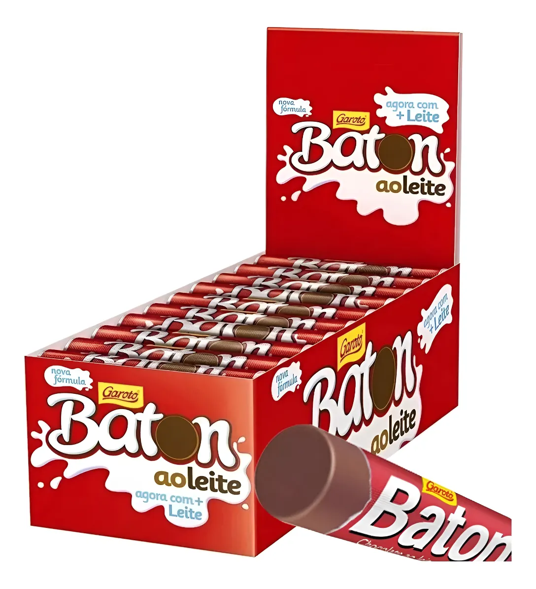 Chocolate Baton Ao Leite - Garoto - Caja Con 30 Unidades