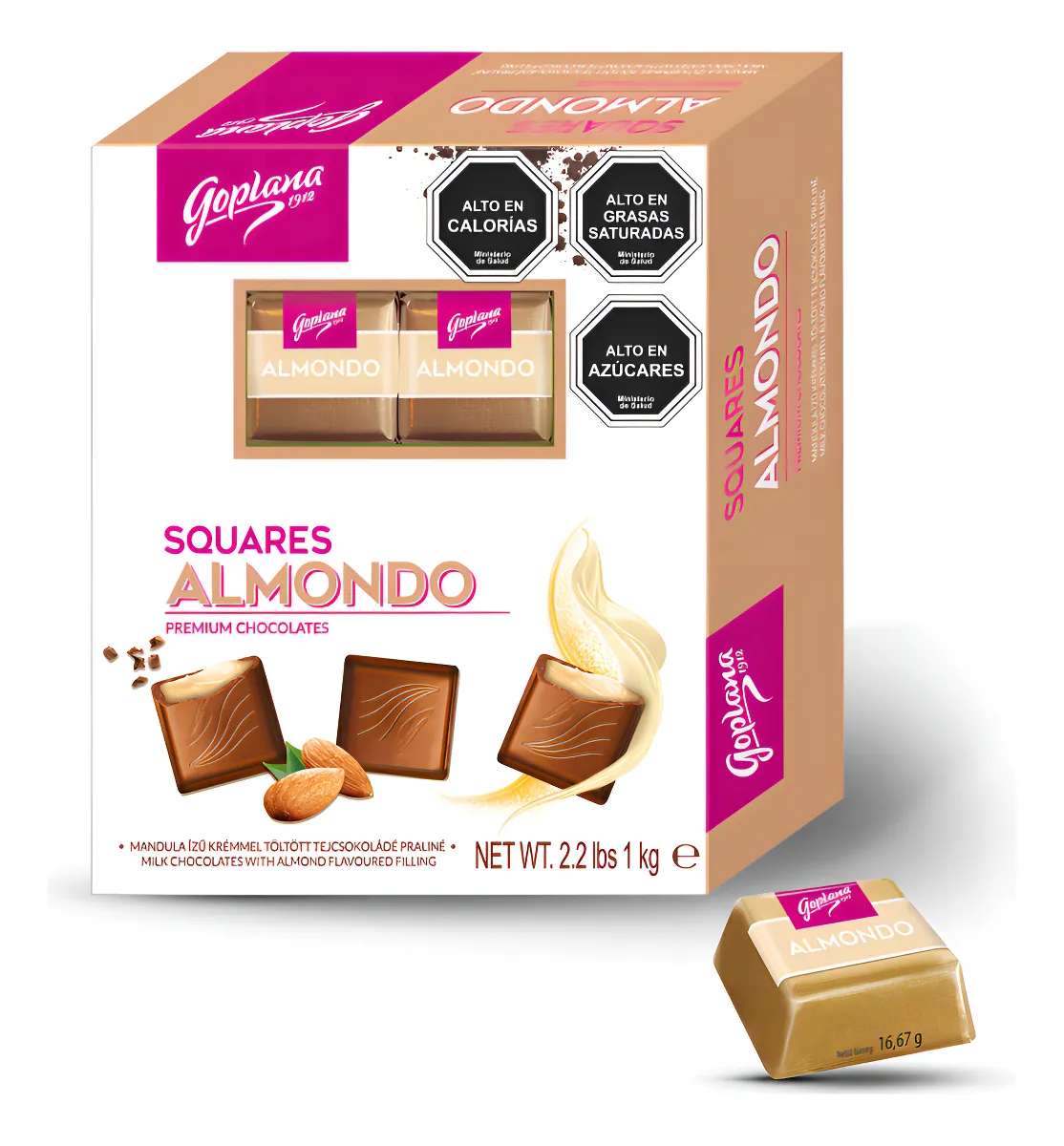 Chocolate Goplana Almondo - Caja Con 60 Unidades - 1 Kg