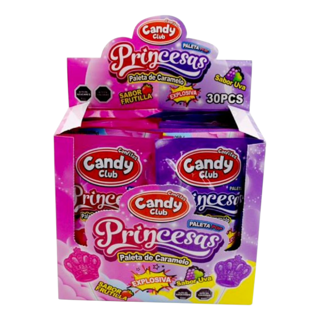 Paleta De Caramelo Explosivo Princesas ( Display C/ 30 Un )