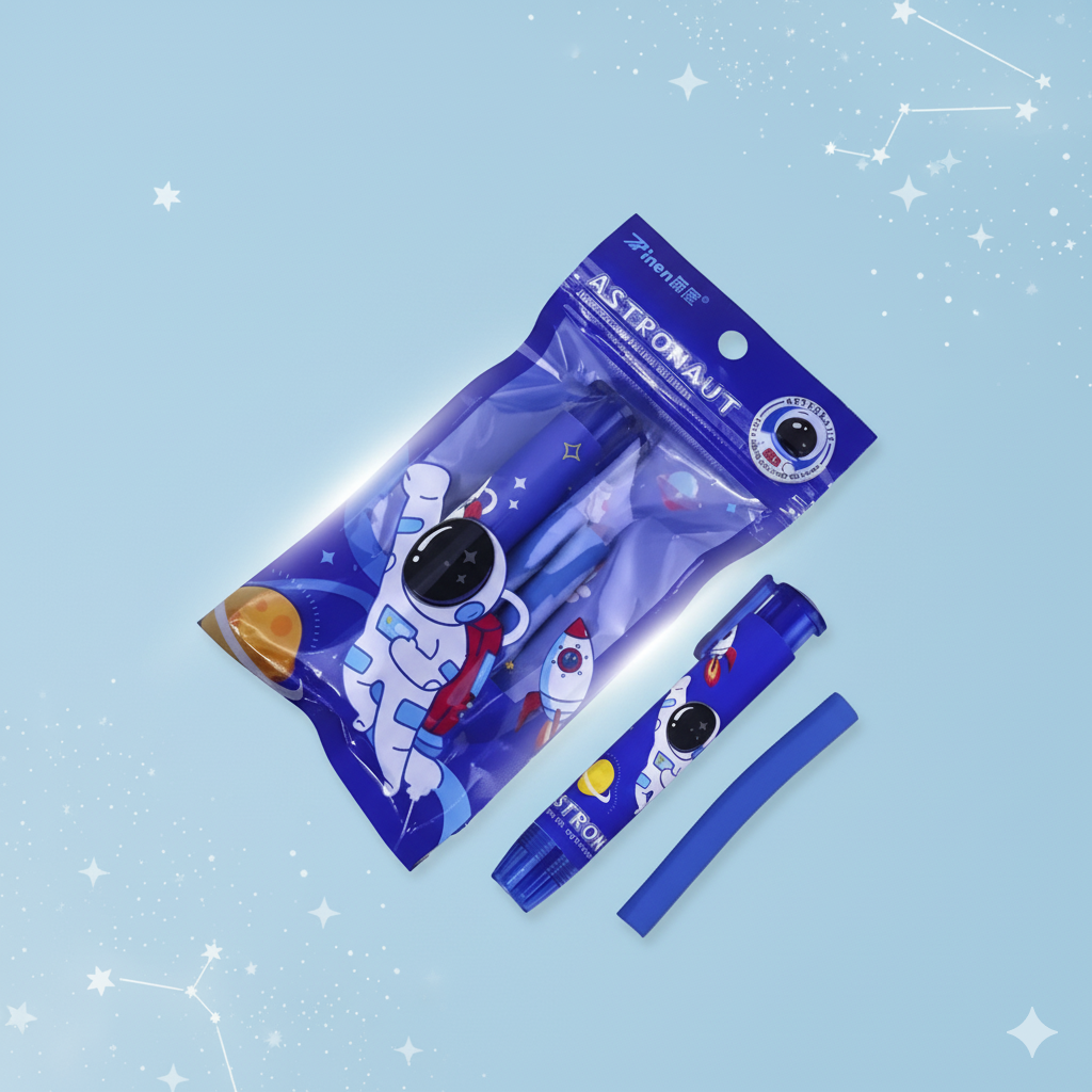 Set De Goma De Borrar Kawaii - Astronauta Azul