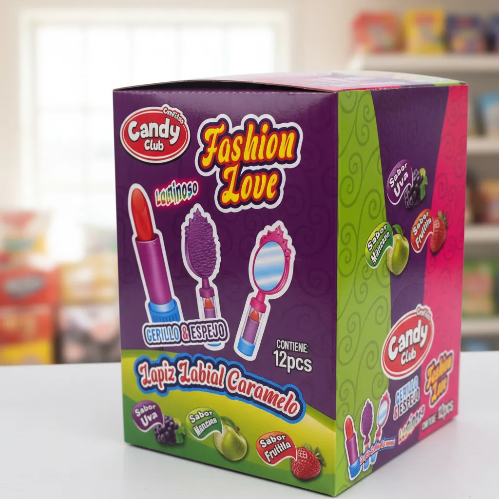 Caramelo Candy Club Fashion Love - Sin Azúcar - Caja Con 12 Unidades