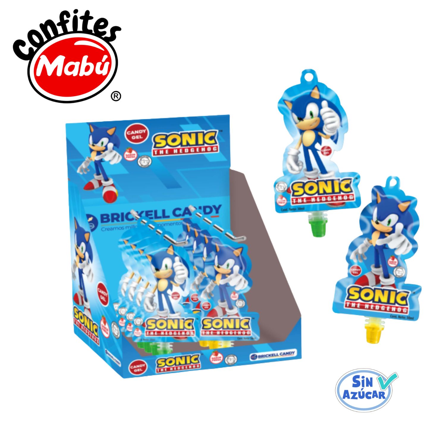 Caramelo Candy Gel Sonic Sin Azúcar ( Display C/ 12 Un ) - Mabu