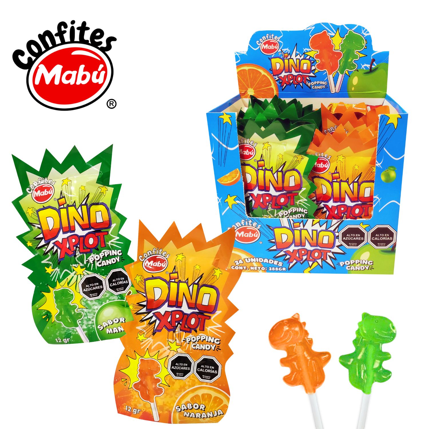 Petazeta Dino Xplot - Caja Con 24 Unidades - Mabu