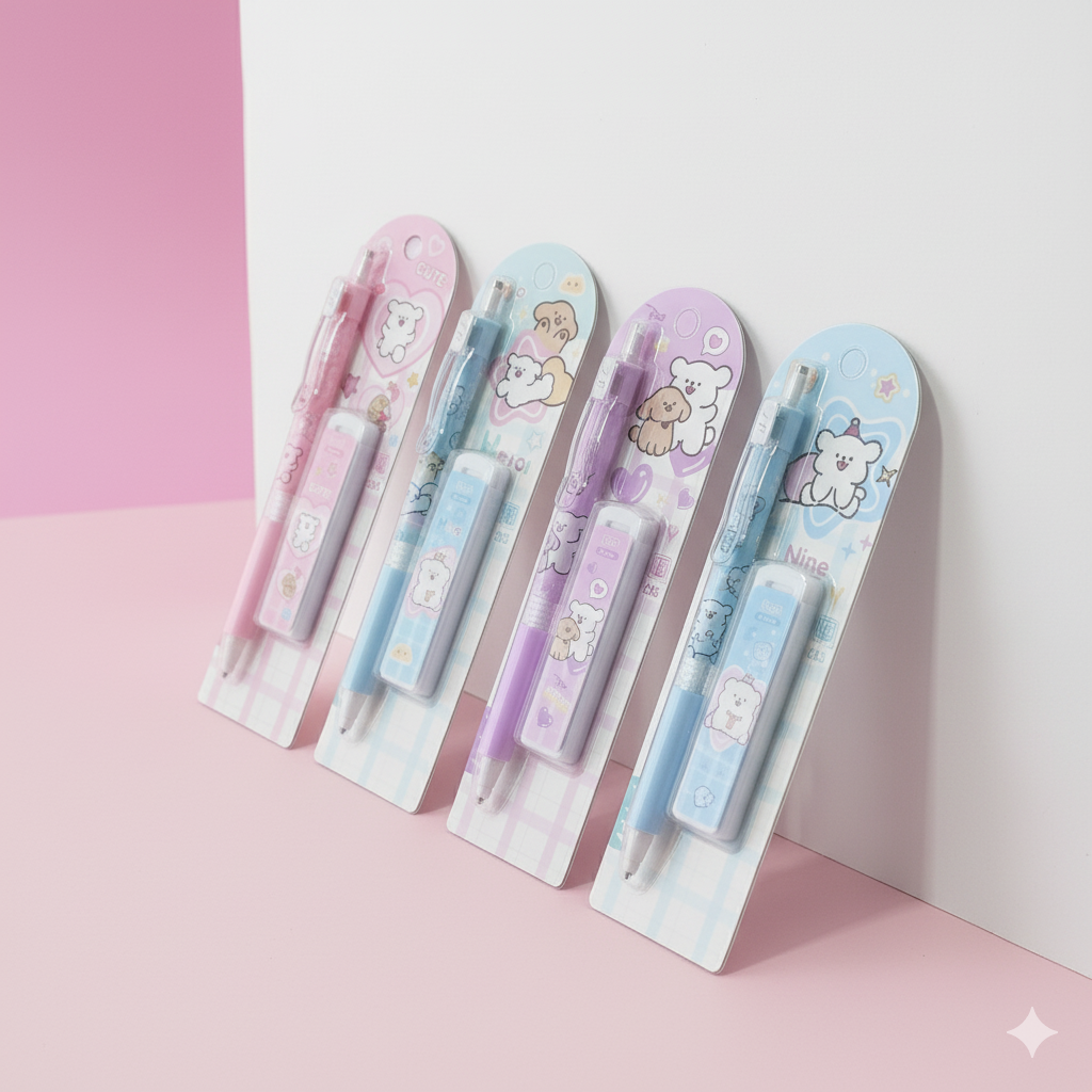 Set de Portaminas Kawaii Cute (Mina de 0,7 mm)